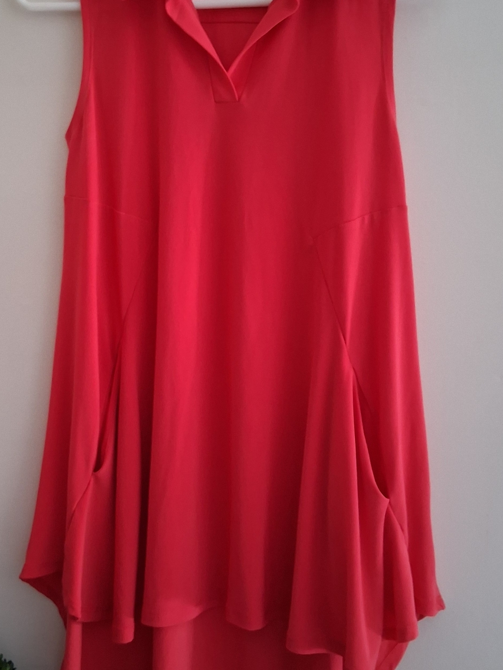 Woman With Control Hot Pink Flowing Blouse With Pockets